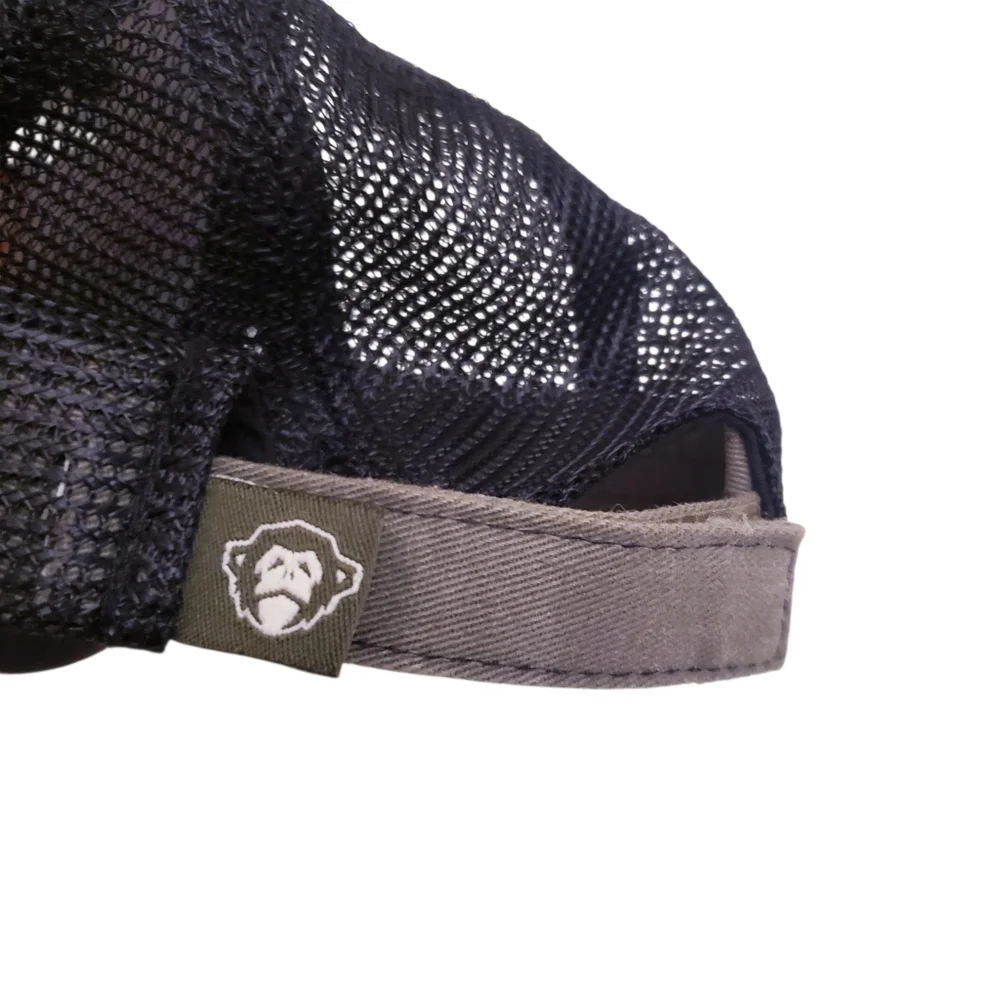 Howler Bros Monkey Patch Logo Grey &  Black Mesh Snapback Hat